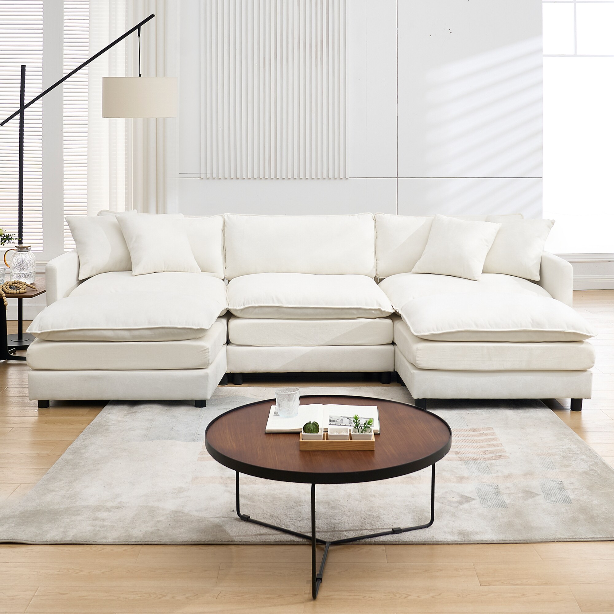 U-Shaped Sectional Sofa with Ottoman U-Shaped Sectional Sofa with Ottoman